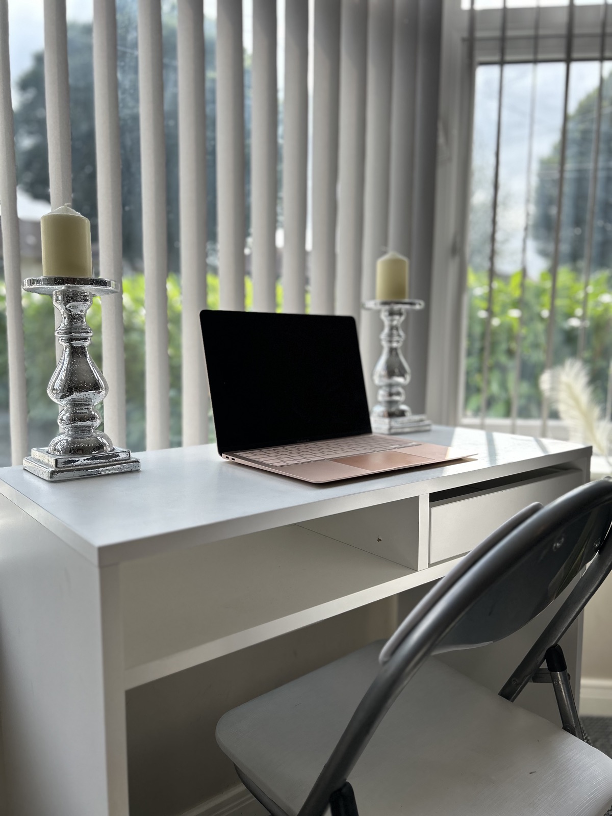 Workspace at Cranbrook House — desk by window with garden view